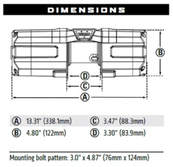 Polaris Ranger Axon 4500 Lb Winch With Synthetic Rope By Warn -Multifunctional Accessories Store 0003045 axon 45rc powersport winch 29514.1627012545