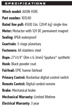 Polaris Ranger Axon 4500 Lb Winch With Synthetic Rope By Warn -Multifunctional Accessories Store 0003156 axon 45rc powersport winch 91550.1627012545