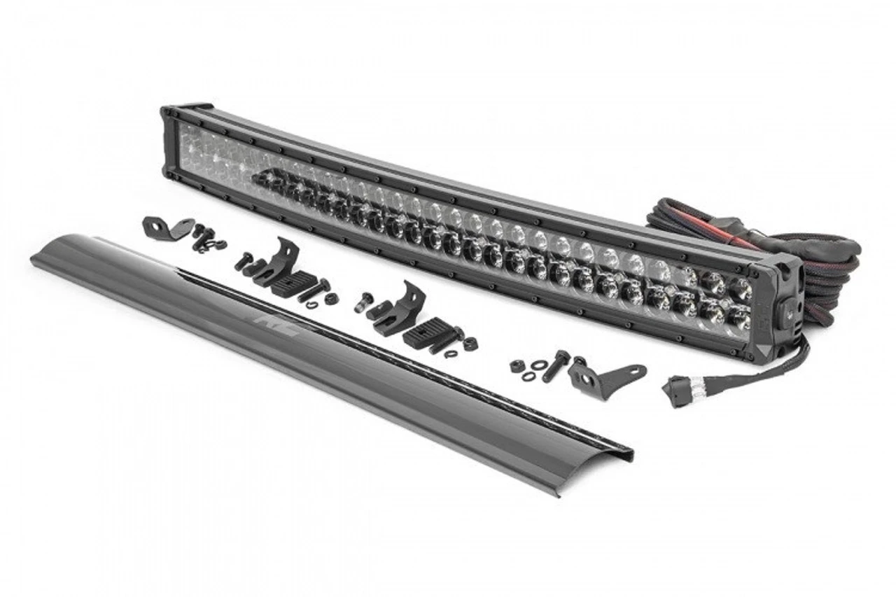 Polaris Ranger 30-inch Curved Cree LED Light Bar (Dual Row | Black Series W/ Amber DRL) By Rough Country 9 Polaris Ranger 30-inch Curved Cree LED Light Bar (Dual Row | Black Series W/ Amber DRL) By Rough Country - Image 7