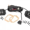 Polaris Ranger 2-inch Square Flush Mount Cree LED Lights - (Pair | Black Series W/ Cool White DRL) By Rough Country