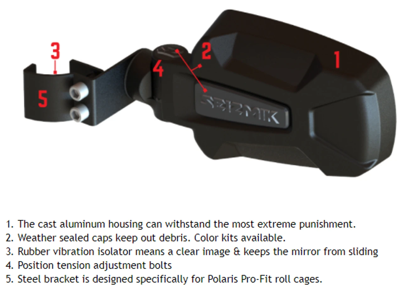 Polaris Ranger Side Mirrors By Seizmik 5 Polaris Ranger Side Mirrors By Seizmik - Image 3