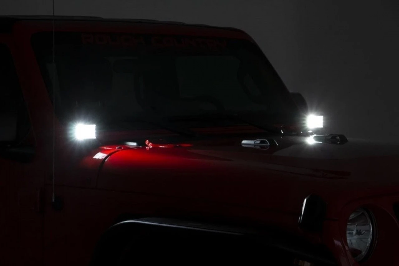 Polaris Ranger 3-inch Wide Angle OSRAM LED Lights (Pair) By Rough Country 9 Polaris Ranger 3-inch Wide Angle OSRAM LED Lights (Pair) By Rough Country - Image 7