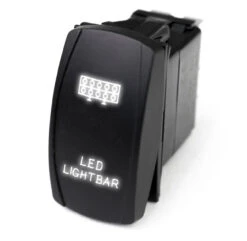 Polaris Ranger LED Rocker Switch W/ White LED Radiance LED Light Bar By Race Sport Lighting