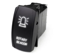 Polaris Ranger LED Rocker Switch W/ White LED Radiance Rotary Beacon By Race Sport Lighting
