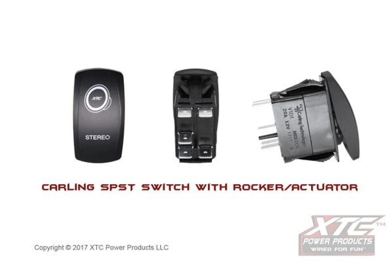 Polaris Ranger Carling Switch With Stereo Actuator/Rocker By XTC Power Products 5 Polaris Ranger Carling Switch With Stereo Actuator/Rocker By XTC Power Products - Image 3