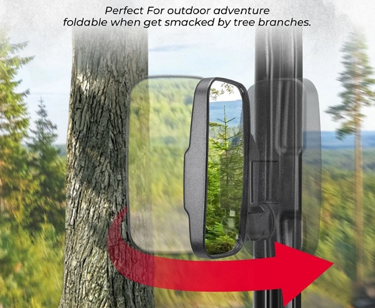 Polaris Ranger 500/ 570/ XP 900/ XP 1000 Side Mirrors & Center Mirror Set By Kemimoto 5 Polaris Ranger 500/ 570/ XP 900/ XP 1000 Side Mirrors & Center Mirror Set By Kemimoto - Image 3