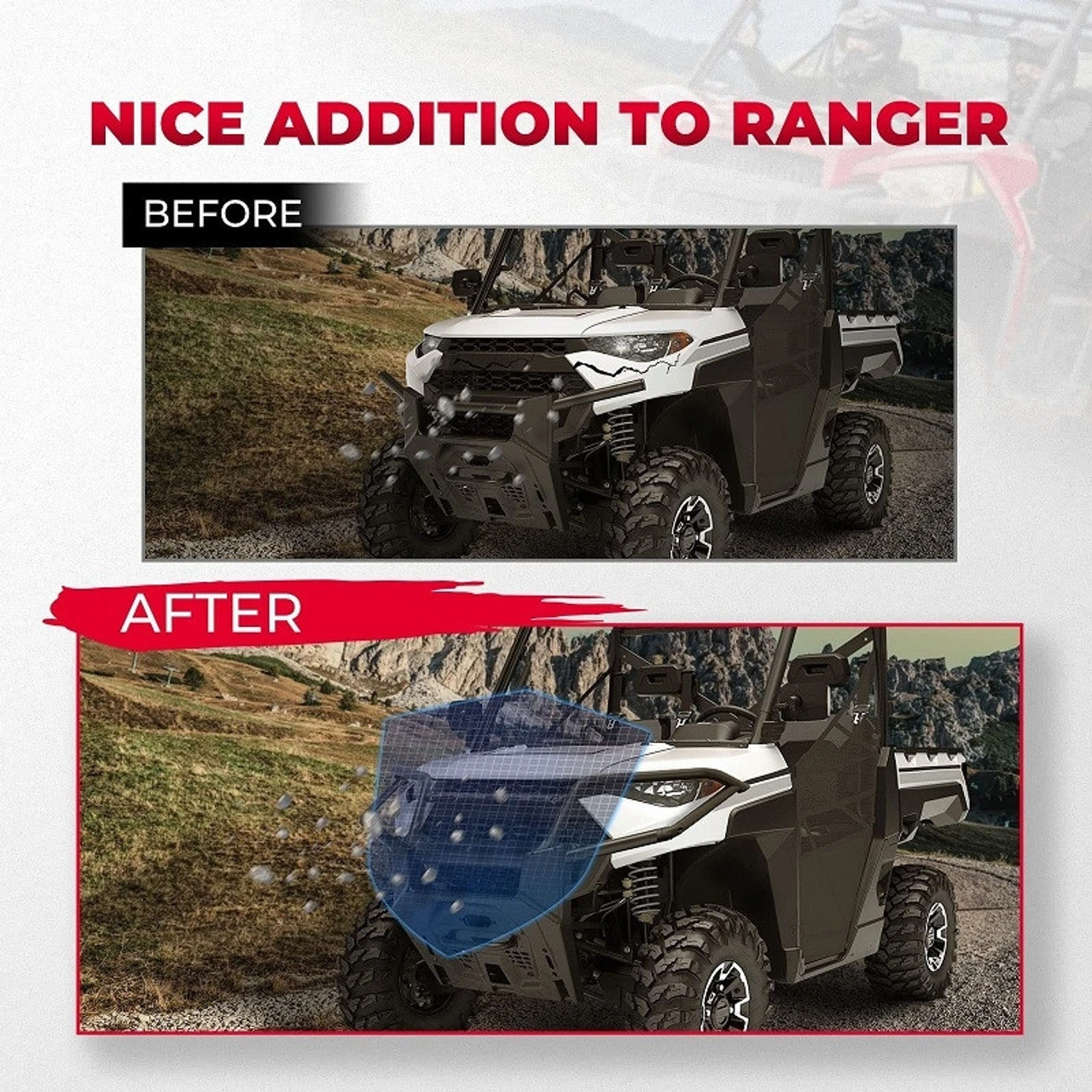 Polaris Ranger 1000 Front Bumper / Front Brush Guard By Kemimoto 10 Polaris Ranger 1000 Front Bumper / Front Brush Guard By Kemimoto - Image 8