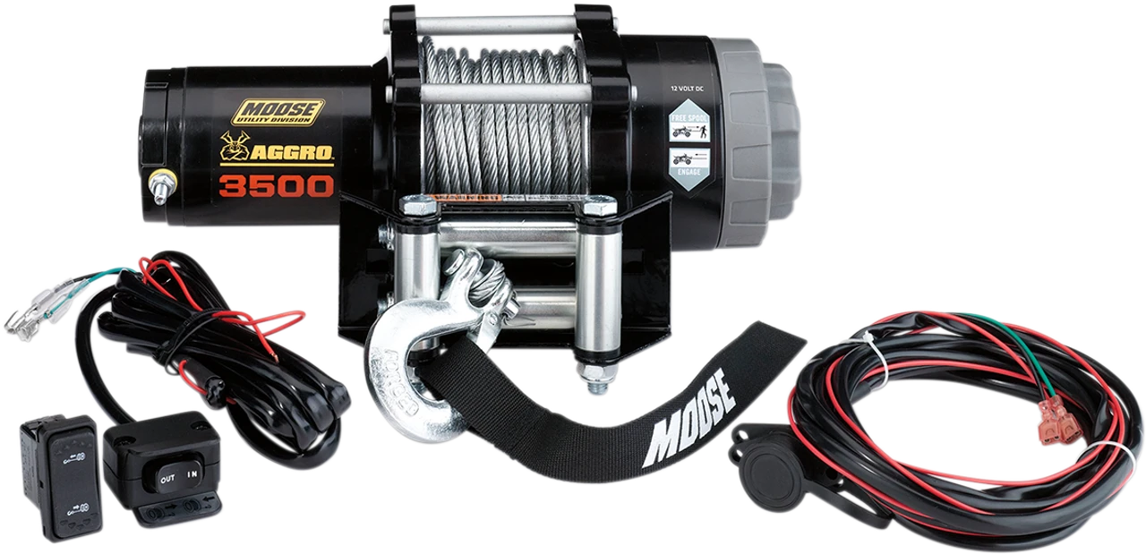 Polaris Ranger Winch 3500LB With Wire Rope MSE By Moose 3 Polaris Ranger Winch 3500LB With Wire Rope MSE By Moose