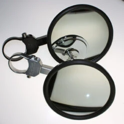 Polaris Ranger XP 1000 5.0″ Round Convex Glass Side Mirror Extended Billet Arm By Axia Alloys