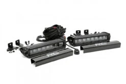 Polaris Ranger 8-inch Cree LED Light Bars (Pair | Black Series) By Rough Country