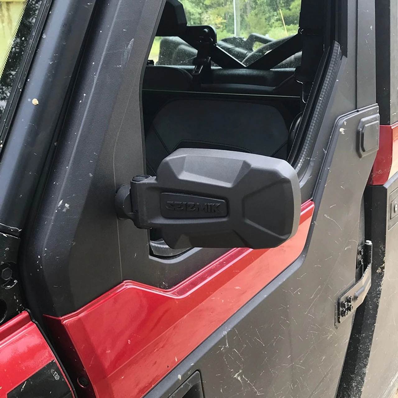 Polaris Ranger 1.75″ Round Bars Side View Mirror With Dual Mode LEDs By Seizmik 4 Polaris Ranger 1.75″ Round Bars Side View Mirror With Dual Mode LEDs By Seizmik - Image 2