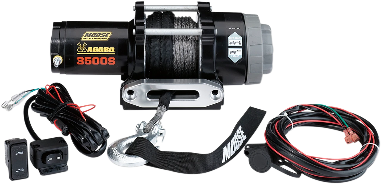Polaris Ranger Winch 3500LB With Synthetic Rope MSE By Moose 3 Polaris Ranger Winch 3500LB With Synthetic Rope MSE By Moose