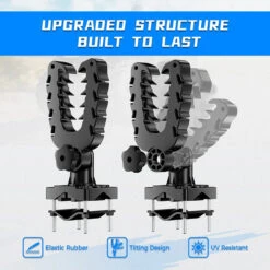 Polaris Ranger Gun Holder Bow Rack Grips With Rubber Straps By Kemimoto -Multifunctional Accessories Store atv u shaped holder mount with rubber straps for hunting kemimoto 4 26330.1703785745