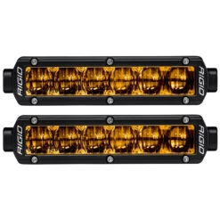Polaris Ranger SR-Series PRO DOT/SAE J583 6 Inch Fog Light Selective Yellow Surface Mount Pair By Rigid