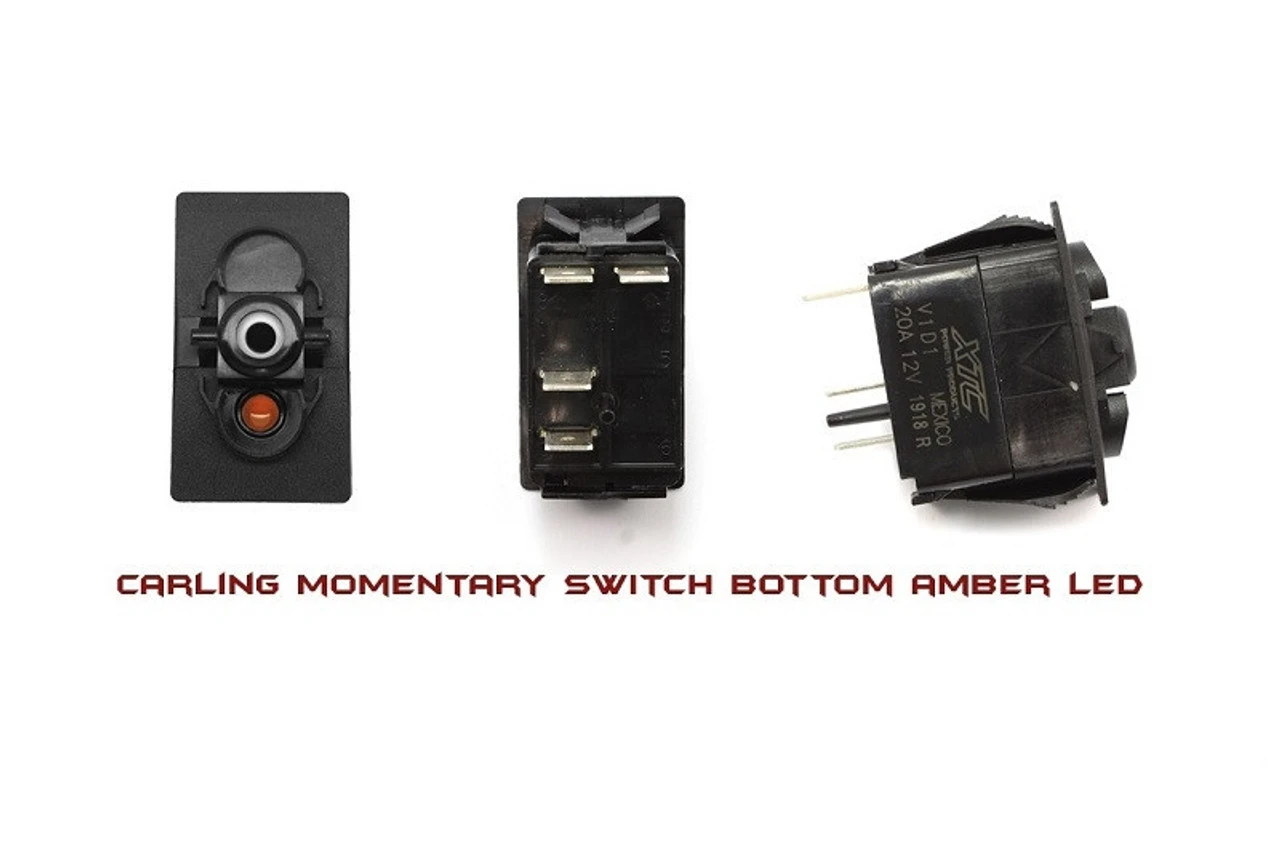 Polaris Ranger On-Off SPST Momentary Carling Rocker Switch With Amber Bottom LED By XTC Power Products 4 Polaris Ranger On-Off SPST Momentary Carling Rocker Switch With Amber Bottom LED By XTC Power Products - Image 2