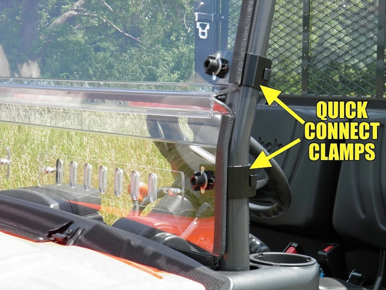 Polaris Ranger 2-Passenger 500/700 2-Pc Scratch-Resistant Windshield By GCL 8 Polaris Ranger 2-Passenger 500/700 2-Pc Scratch-Resistant Windshield By GCL - Image 6