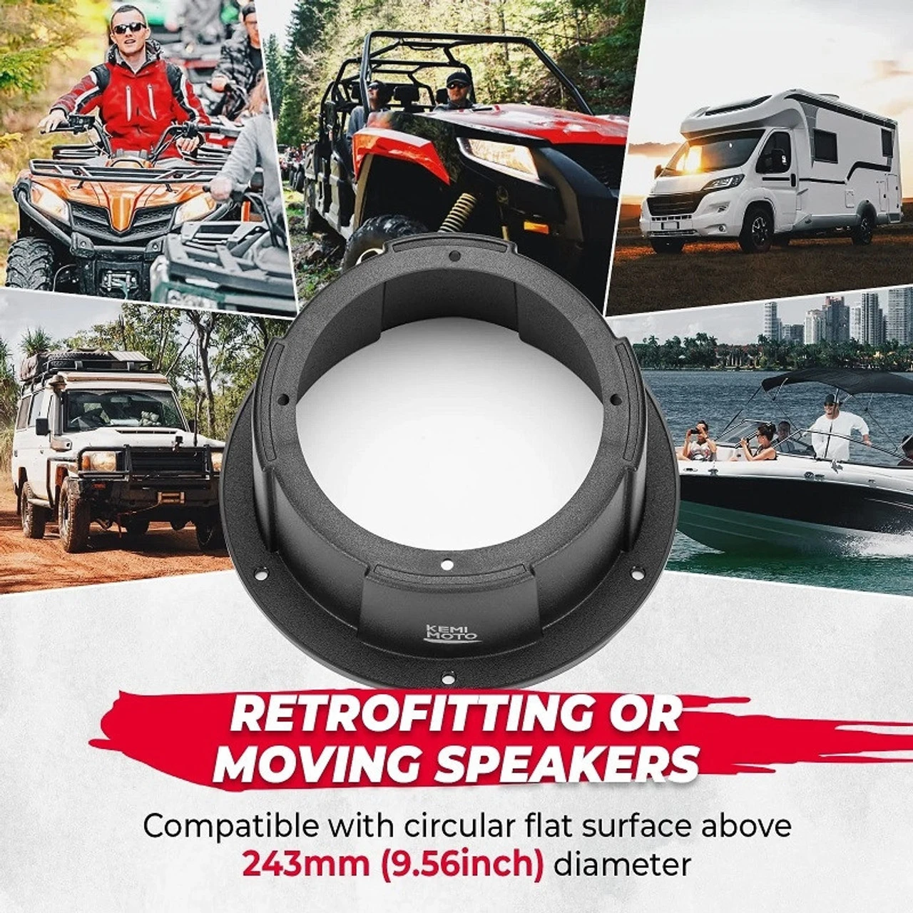 Polaris Ranger 6.5'' Mount Speaker Pod By Kemimoto 8 Polaris Ranger 6.5'' Mount Speaker Pod By Kemimoto - Image 6