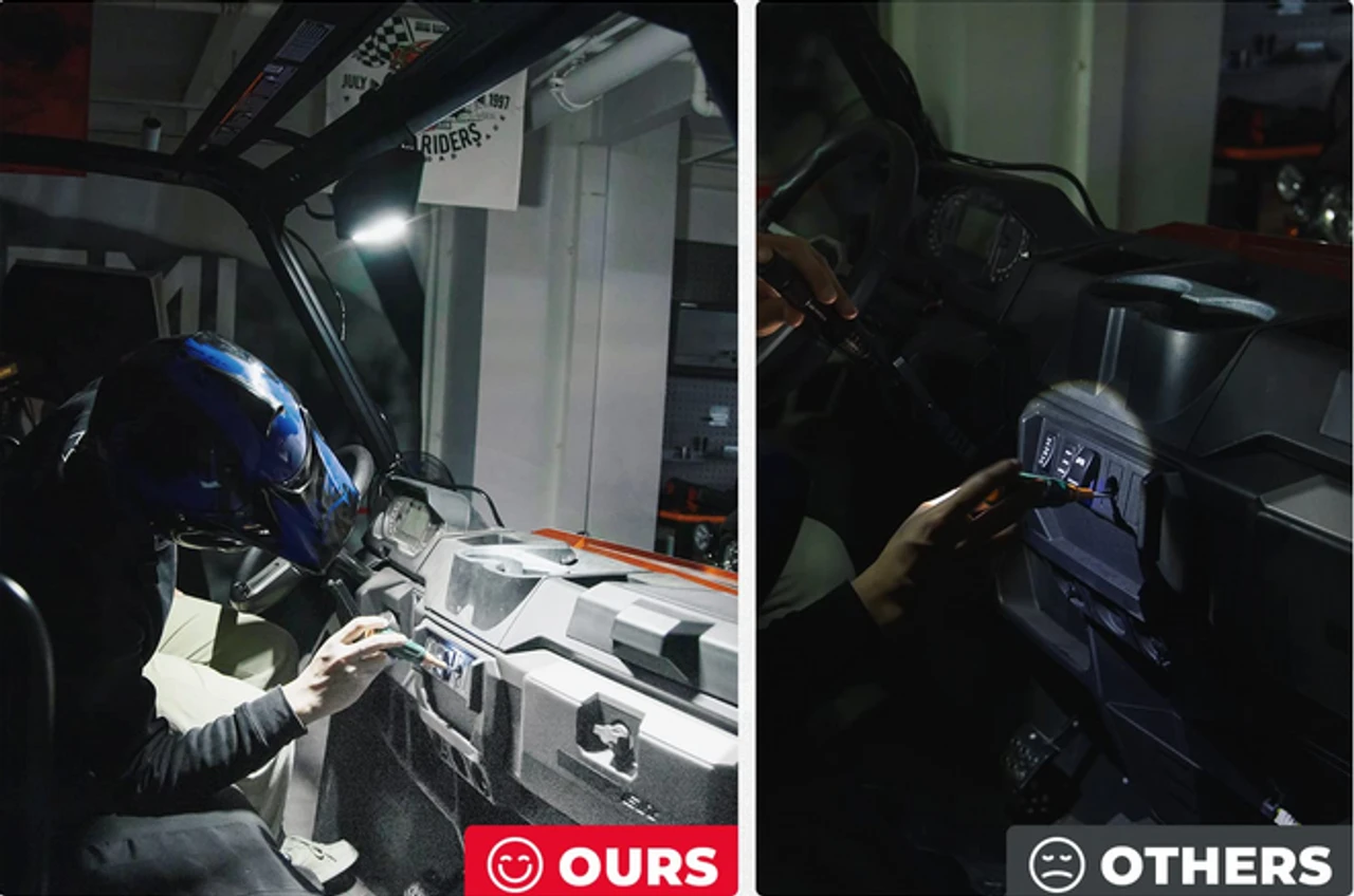 Polaris Ranger 500/ 570/ 900/ 1000/ XP 1000 UTV Rear View Mirror With LED Light By Kemimoto 4 Polaris Ranger 500/ 570/ 900/ 1000/ XP 1000 UTV Rear View Mirror With LED Light By Kemimoto - Image 2