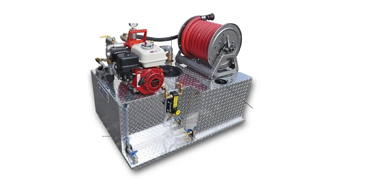 Polaris Ranger Full Size / Full Size Crew Firelite® Compact Wildfire Skid Unit Darley-Davey Pump - Poly Water Tank - Hannay Reel By Kimtek 4 Polaris Ranger Full Size / Full Size Crew Firelite® Compact Wildfire Skid Unit Darley-Davey Pump - Poly Water Tank - Hannay Reel By Kimtek - Image 2