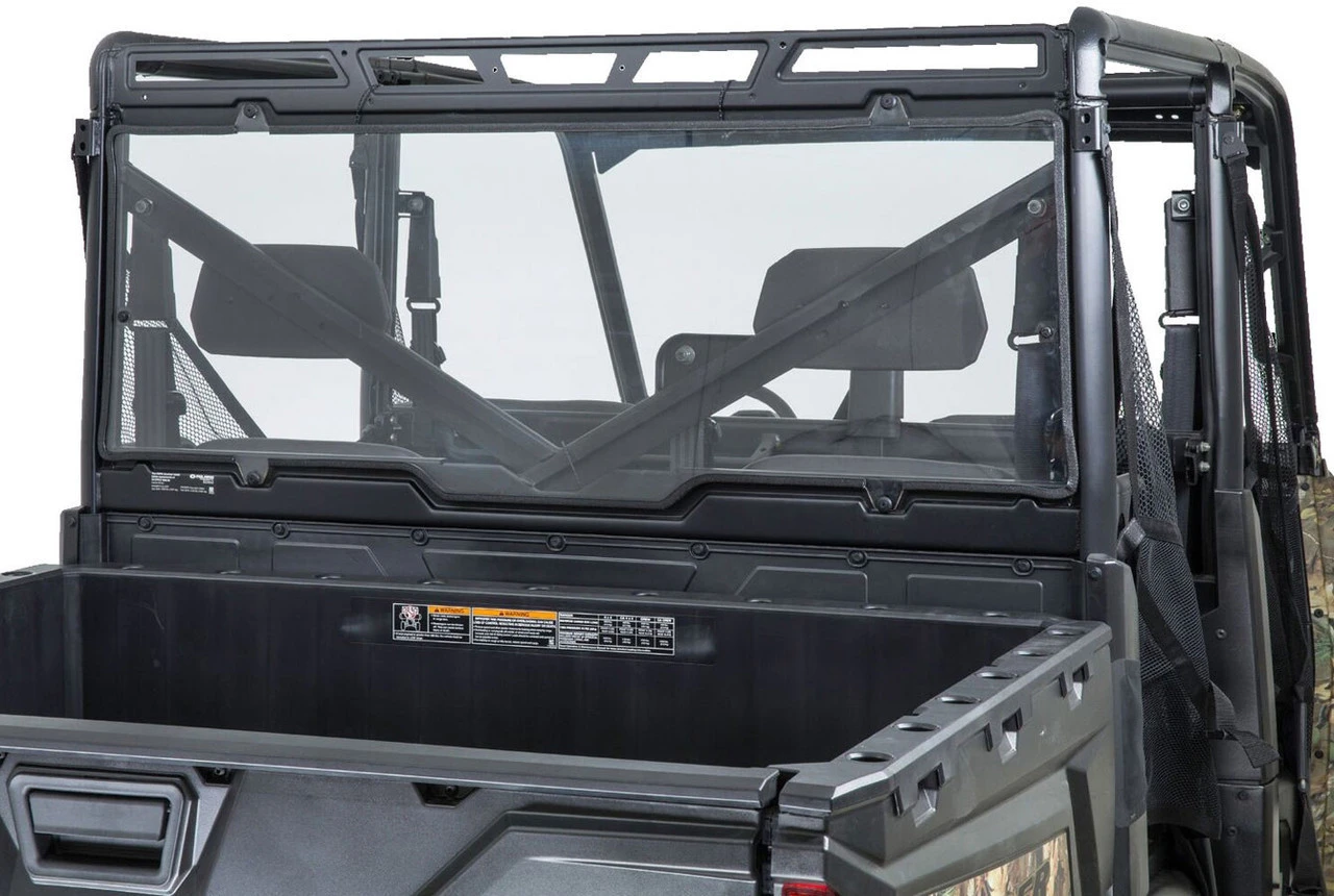Polaris Ranger XP 900/XP 1000 Rear Windshield By Battle Armor 3 Polaris Ranger XP 900/XP 1000 Rear Windshield By Battle Armor