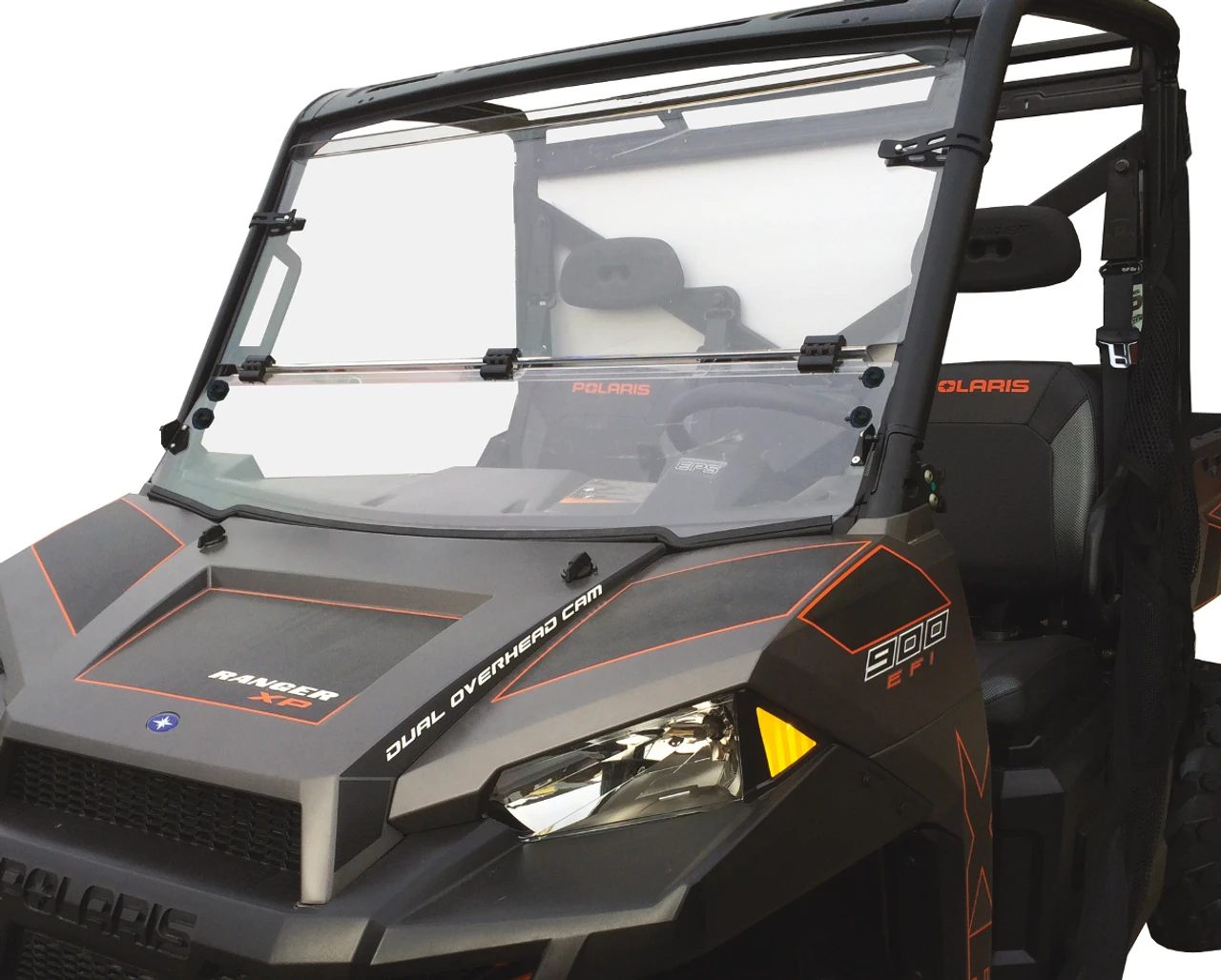 Polaris Ranger XP 900/XP 1000 Folding Windshield By Moose 3 Polaris Ranger XP 900/XP 1000 Folding Windshield By Moose