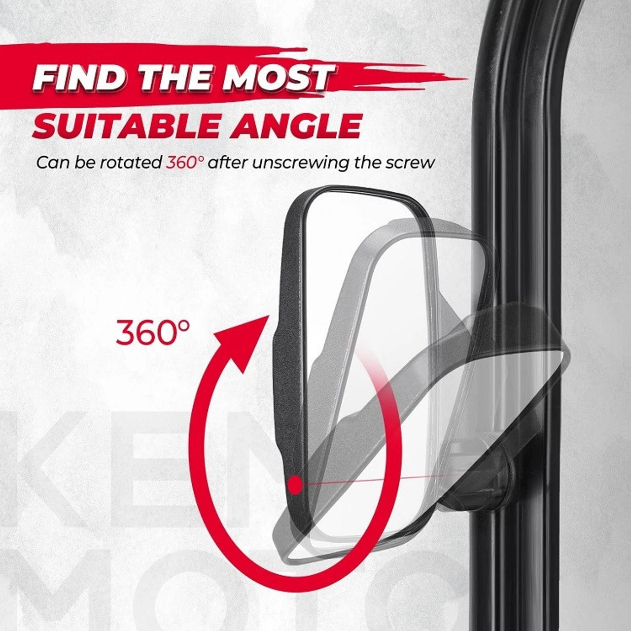 Polaris Ranger 500/ 570/ XP 900/ XP 1000 Side Mirrors & Center Mirror Set By Kemimoto 7 Polaris Ranger 500/ 570/ XP 900/ XP 1000 Side Mirrors & Center Mirror Set By Kemimoto - Image 5