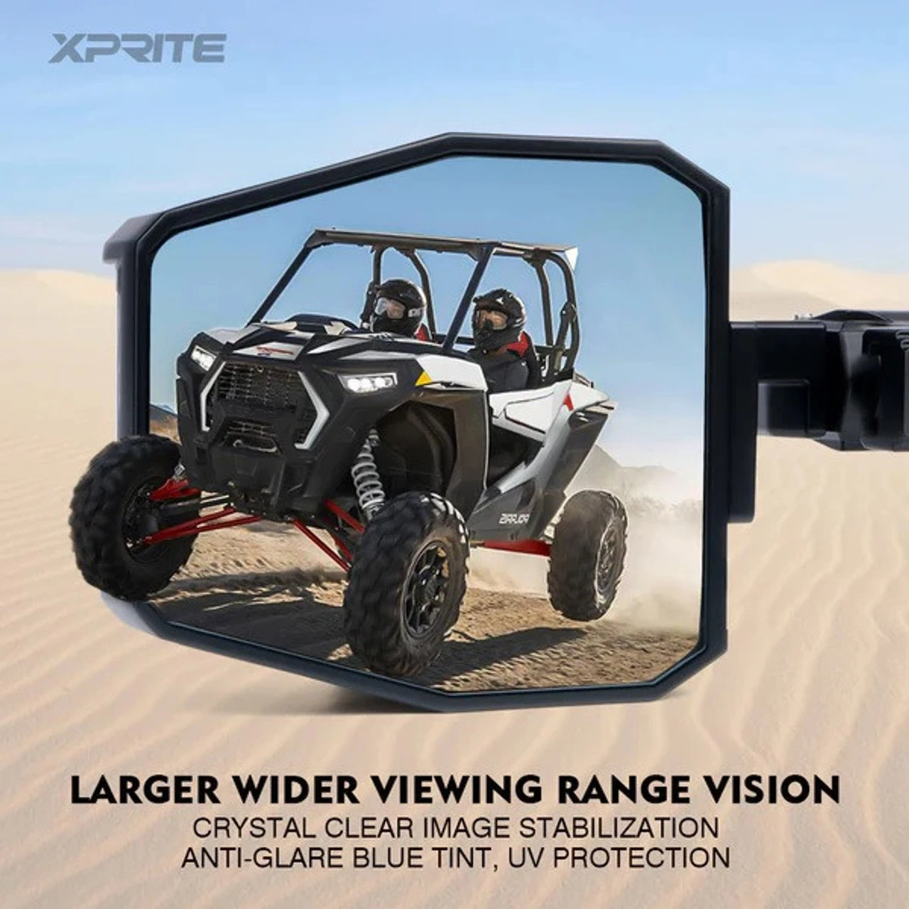 "Polaris Ranger Side Mirrors With LED Spotlight & Puddle Lights For 1.5"" To 2"" Rollbar Cages By Xprite" 7 "Polaris Ranger Side Mirrors With LED Spotlight & Puddle Lights For 1.5"" To 2"" Rollbar Cages By Xprite" - Image 5