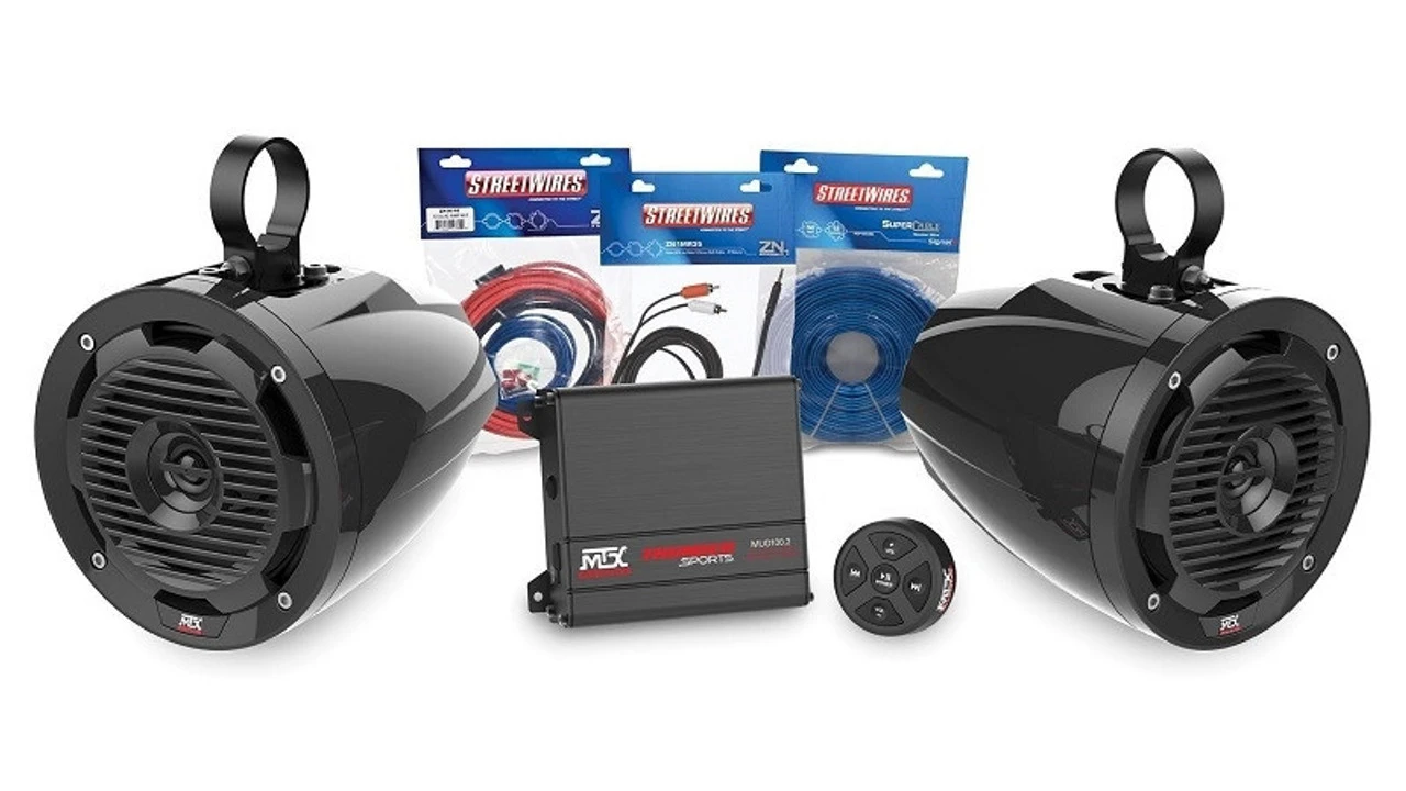 Polaris Ranger Bluetooth Audio Package With Amplifier & 2 Roll Cage Speakers By MTX Audio 3 Polaris Ranger Bluetooth Audio Package With Amplifier & 2 Roll Cage Speakers By MTX Audio