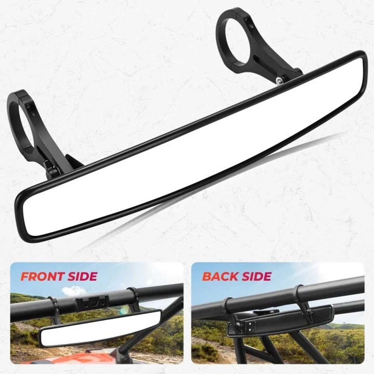 Polaris Ranger Rear View Mirror With 2" Clamps By Kemimoto 8 Polaris Ranger Rear View Mirror With 2" Clamps By Kemimoto - Image 6