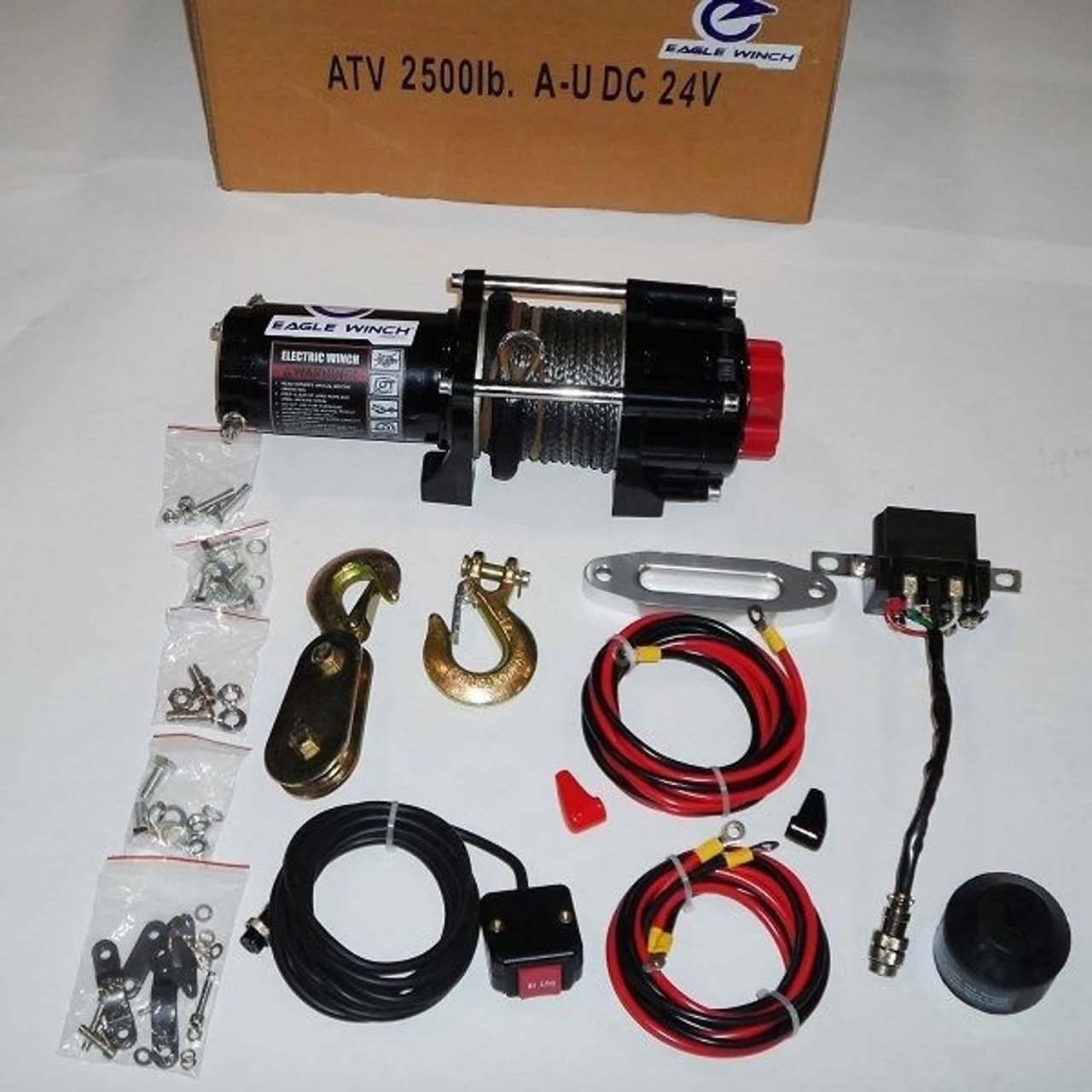 "Polaris Ranger 2500 Lb Winch - 3/16"" Synthetic Rope By Eagle Plow" 4 "Polaris Ranger 2500 Lb Winch - 3/16"" Synthetic Rope By Eagle Plow" - Image 2