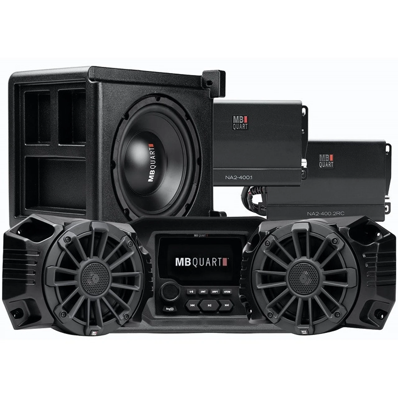 Polaris Ranger 800 Watt Stage 3 Tuned System By MB Quart 3 Polaris Ranger 800 Watt Stage 3 Tuned System By MB Quart