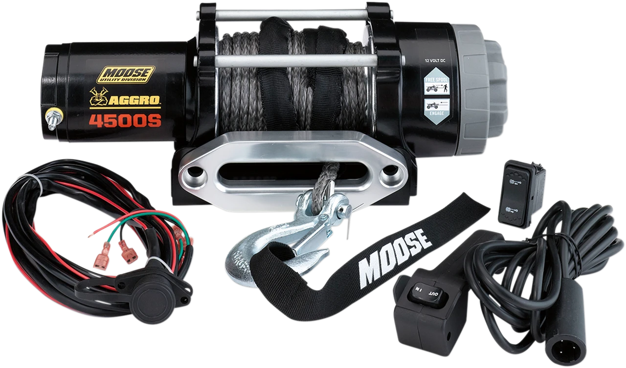 Polaris Ranger Winch 4500 LB With Synthetic Rope MSE By Moose 3 Polaris Ranger Winch 4500 LB With Synthetic Rope MSE By Moose