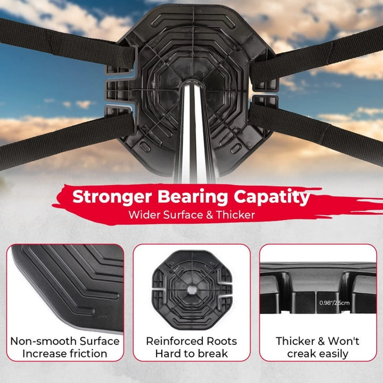 Polaris Ranger UTV Cover Support Poles With Metal Tripod Base By Kemimoto 8 Polaris Ranger UTV Cover Support Poles With Metal Tripod Base By Kemimoto - Image 6