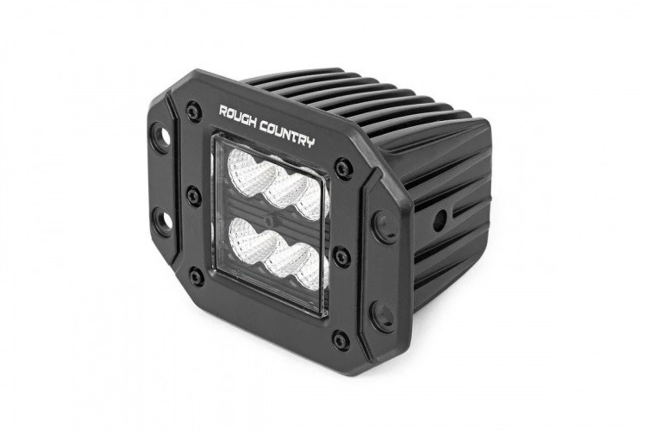 Polaris Ranger 2-inch Square Flush Mount Cree LED Lights - (Pair | Black Series) By Rough Country 4 Polaris Ranger 2-inch Square Flush Mount Cree LED Lights - (Pair | Black Series) By Rough Country - Image 2
