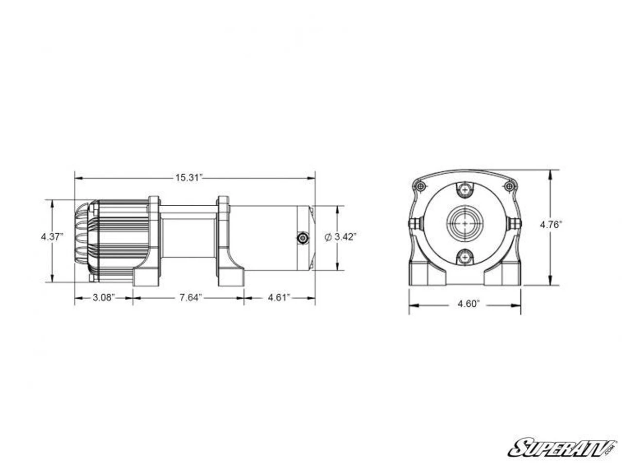 Polaris Ranger 5000 Lb. Black Ops Synthetic Rope Winch By SuperATV 12 Polaris Ranger 5000 Lb. Black Ops Synthetic Rope Winch By SuperATV - Image 10